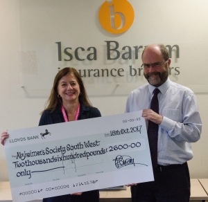 Isca Barum Alzheimers cheque