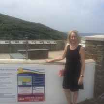 Sue of Dymond Engineering at the Woolacombe &amp; Mortehoe unveiling
