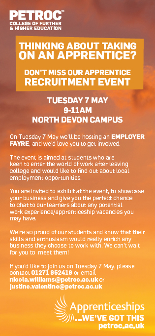 Apprenticeship Recruitment Event - North Devon Manufacturers Association