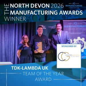 manufacturing awards celebrations people receiving hand-made trophies at annual North Devon Manufacturing Awards