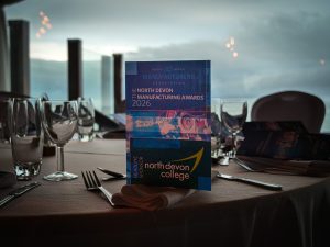 manufacturing awards celebrations people receiving hand-made trophies at annual North Devon Manufacturing Awards