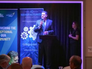 manufacturing awards celebrations people receiving hand-made trophies at annual North Devon Manufacturing Awards