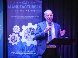 manufacturing awards celebrations people receiving hand-made trophies at annual North Devon Manufacturing Awards