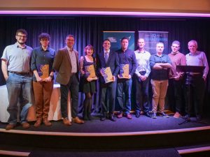 manufacturing awards celebrations people receiving hand-made trophies at annual North Devon Manufacturing Awards